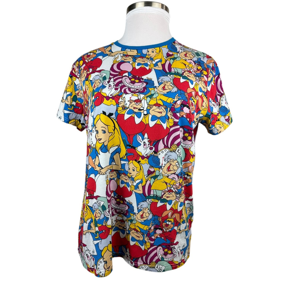 Cakeworthy x Disney x Alice In Wonderland Character Collage Cotton T-Shirt XL - Picture 15 of 15